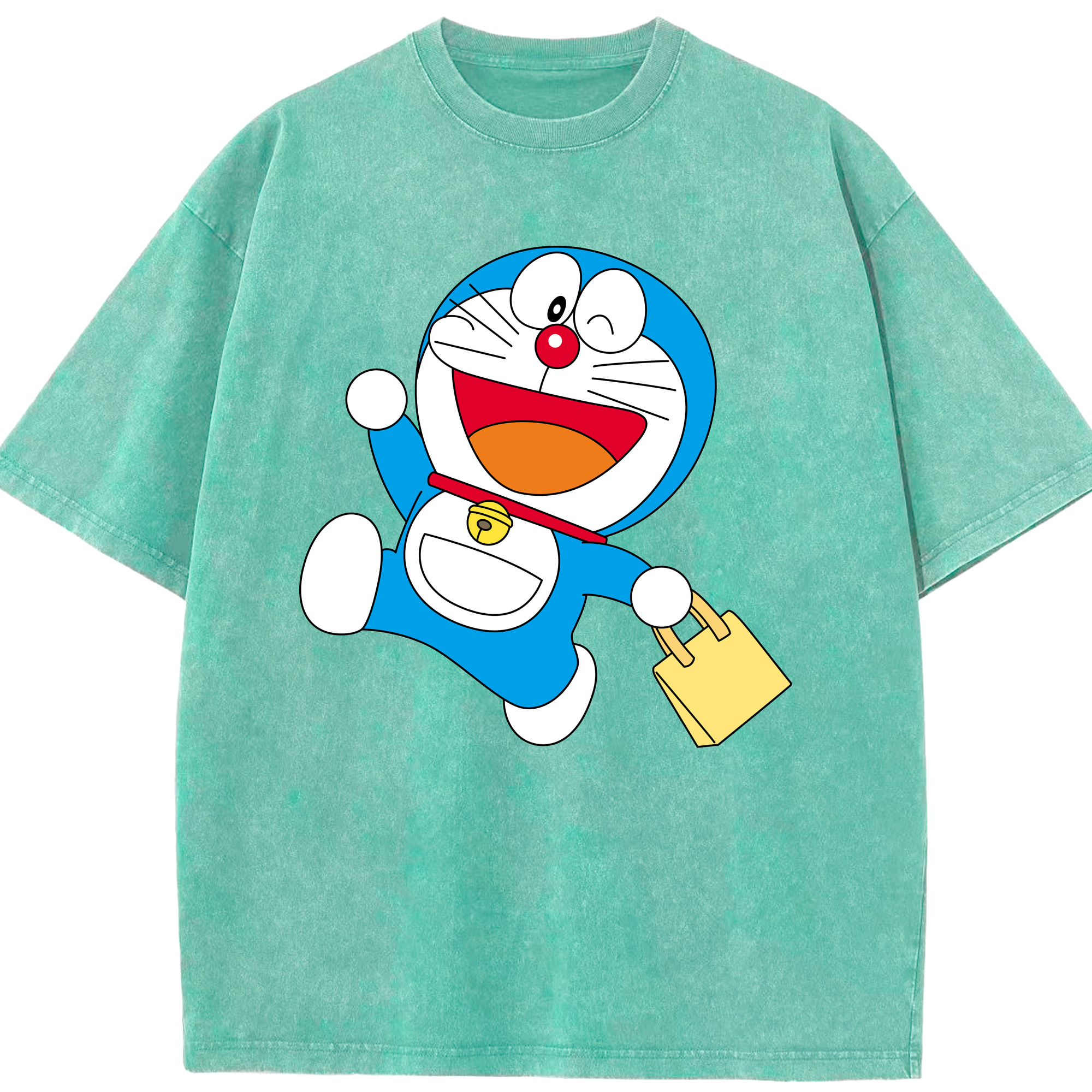 （画像用） ドラえもん Doraemon 綿100% ヴィンテージ風 半袖Tシャツ（フロントプリント）